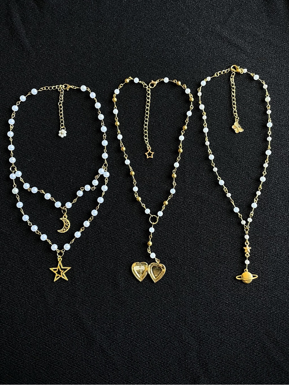 Handmade Gold Ethereal Necklace Set